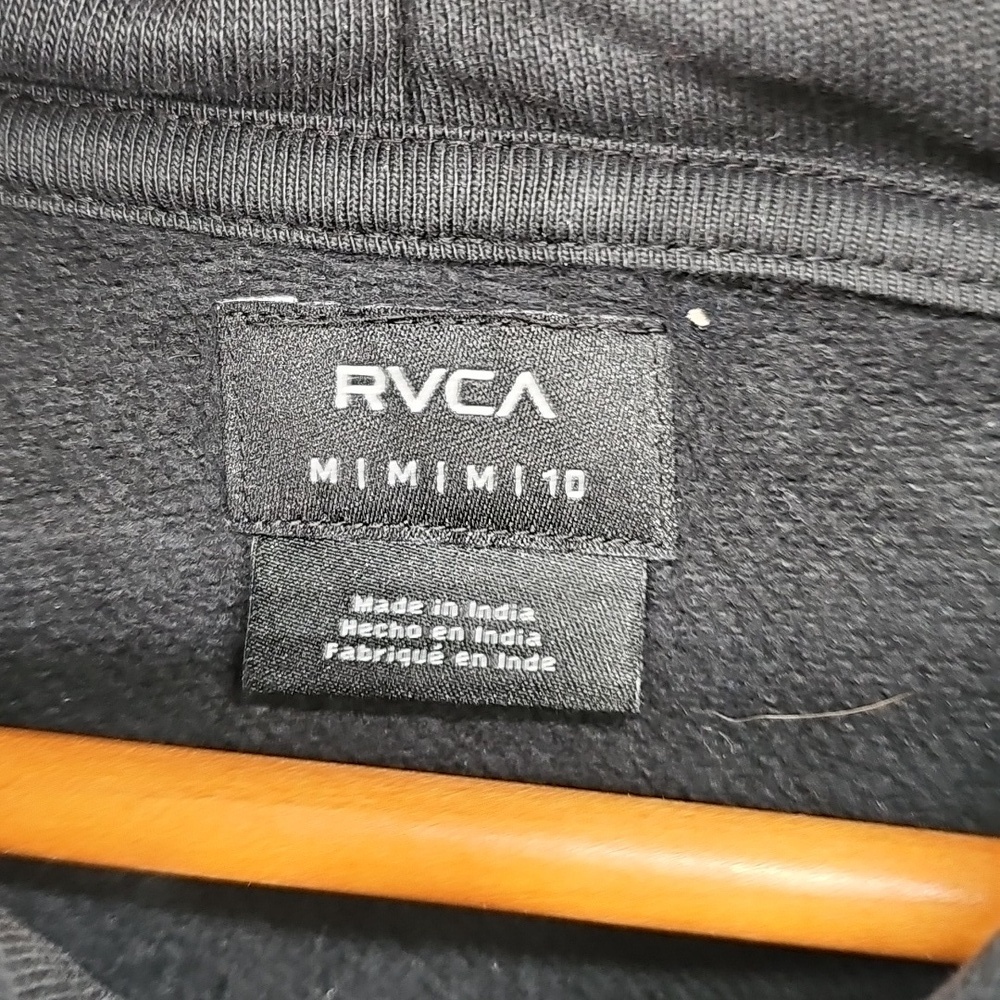 RVCA Mark Oblow Patch Hoodie for Women Black Medium (Uk 8) - Picture 6 of 9